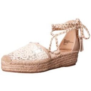 Nanette Lepore Lace Gold Espadrille 8